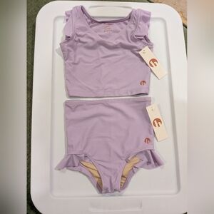 Honey Mark Light Purple Lavendar Two Piece bathing Suit Size 3T/4T NWOT